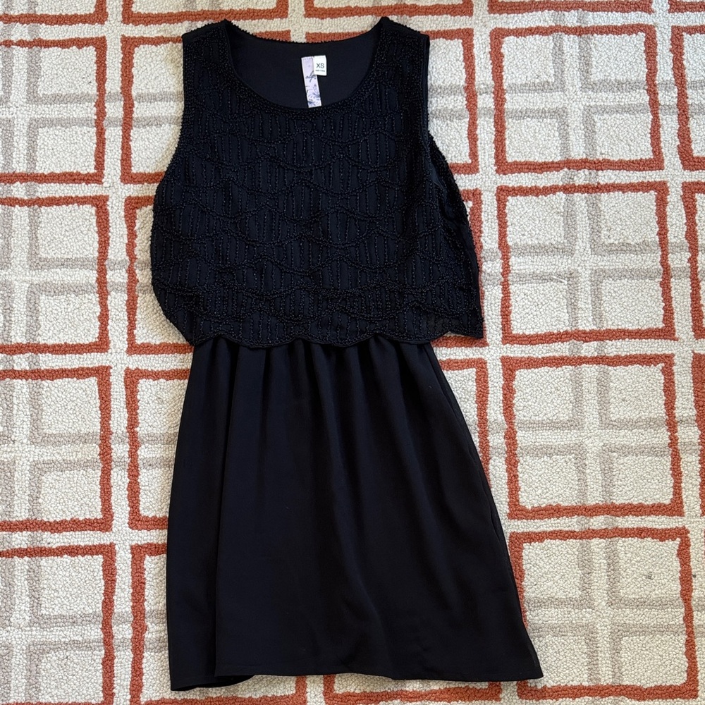 Alya Elegant Black Beaded Top